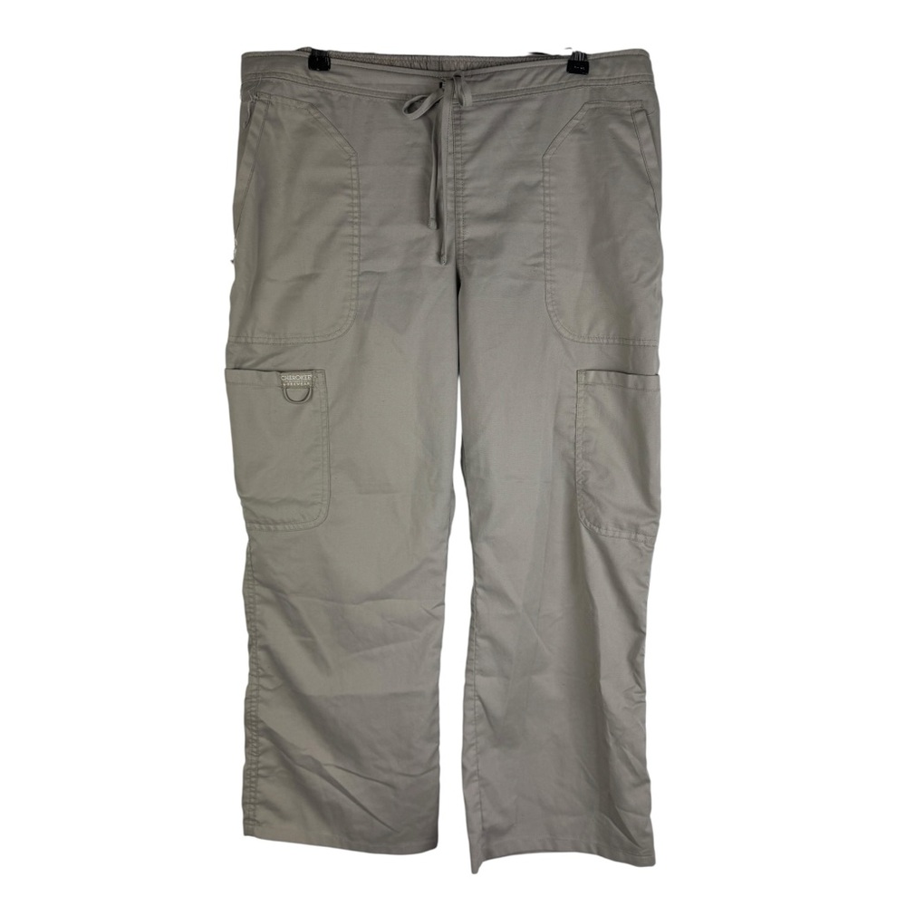 Cherokee Workwear Elastic Waistband Short Scrub Pants Women's Medium Tan